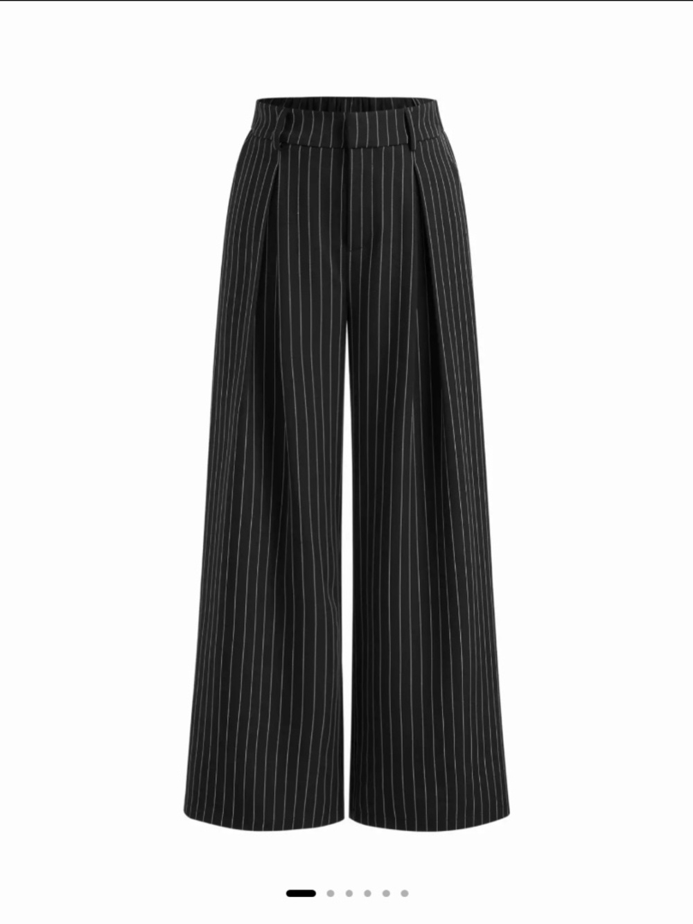 NWT Mid Rise Stripe Pleated Wide Leg Trousers